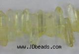 CTD1690 Top drilled 5*15mm - 7*35mm sticks dyed white crystal beads