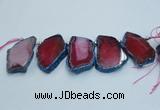 CTD1742 Top drilled 25*35mm - 35*50mm freeform agate slab beads