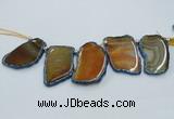 CTD1757 Top drilled 20*40mm - 35*55mm freeform agate slab beads