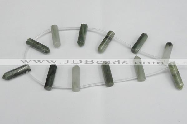 CTD1801 Top drilled 10*30mm - 10*32mm sticks seaweed quartz beads