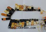 CTD1985 Top drilled 10*25mm - 12*50mm sticks agate gemstone beads