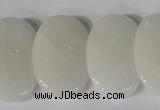 CTD20 Top drilled 20*30mm oval white stone beads wholesale