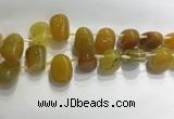 CTD2121 Top drilled 15*25mm - 18*25mm freeform agate beads