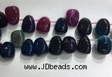 CTD2135 Top drilled 15*25mm - 18*25mm freeform agate beads