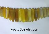 CTD2163 Top drilled 8*20mm - 10*40mm sticks agate gemstone beads