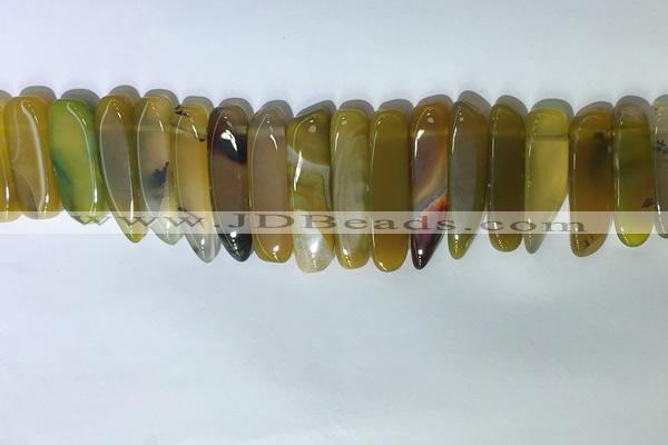 CTD2164 Top drilled 8*20mm - 10*40mm sticks agate gemstone beads