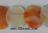 CTD22 Top drilled 20*30mm oval agate gemstone beads wholesale