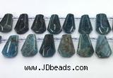 CTD2276 Top drilled 16*28mm - 20*30mm faceted freeform apatite beads