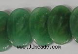 CTD23 Top drilled 20*30mm oval green aventurine beads wholesale