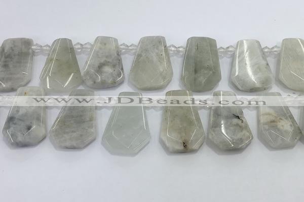 CTD2331 Top drilled 16*18mm - 20*30mm freeform white moonstone beads