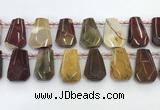 CTD2348 Top drilled 16*18mm - 20*30mm faceted freeform mookaite beads