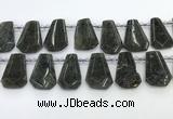 CTD2353 Top drilled 16*18mm - 20*30mm faceted freeform labradorite beads