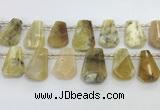 CTD2368 Top drilled 16*18mm - 20*30mm freeform yellow opal beads