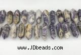 CTD2395 Top drilled 13*30mm - 14*42mm sticks charoite beads