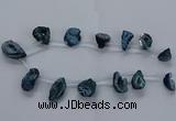 CTD2504 Top drilled 15*20mm - 25*35mm freeform druzy agate beads