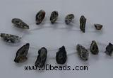 CTD2506 Top drilled 15*20mm - 25*35mm freeform druzy agate beads