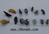 CTD2507 Top drilled 15*20mm - 25*35mm freeform druzy agate beads