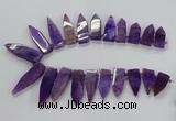 CTD2511 Top drilled 15*25mm - 16*50mm sticks agate gemstone beads