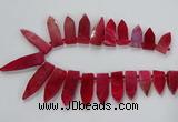 CTD2512 Top drilled 15*25mm - 16*50mm sticks agate gemstone beads