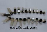 CTD2525 Top drilled 8*25mm - 11*50mm sticks druzy agate beads