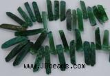 CTD2538 Top drilled 8*30mm - 11*50mm sticks agate gemstone beads