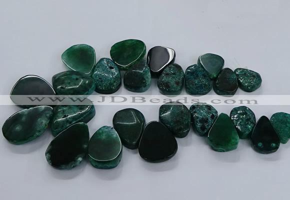 CTD2553 Top drilled 18*25mm - 30*40mm freeform agate gemstone beads