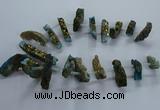 CTD2583 Top drilled 10*30mm - 10*50mm sticks plated druzy agate beads