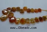 CTD2585 Top drilled 20*25mm - 30*40mm faceted freeform agate beads