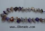 CTD2594 Top drilled 15*20mm - 25*35mm faceted freeform agate beads