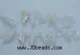 CTD2620 Top drilled 10*25mm - 20*45mm nuggets plated druzy quartz beads