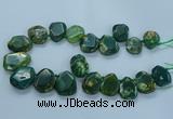 CTD2644 Top drilled 20*25mm - 30*40mm faceted freeform agate beads