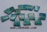 CTD2654 Top drilled 25*35mm - 30*40mm trapezoid sea sediment jasper beads