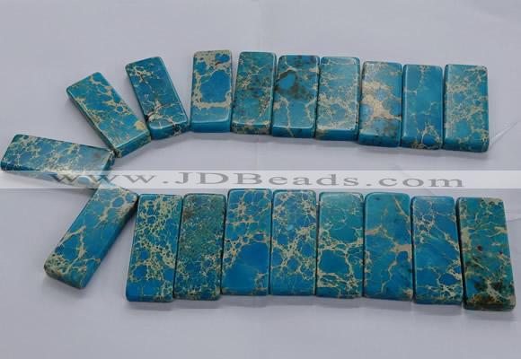 CTD2661 Top drilled 18*45mm - 20*48mm rectangle sea sediment jasper beads