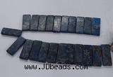 CTD2663 Top drilled 18*45mm - 20*48mm rectangle sea sediment jasper beads