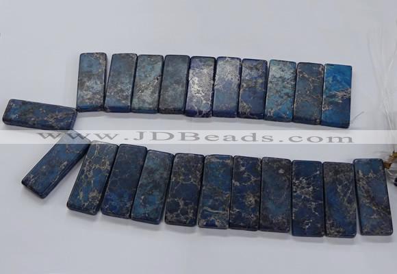 CTD2663 Top drilled 18*45mm - 20*48mm rectangle sea sediment jasper beads