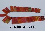 CTD2666 Top drilled 14*27mm - 16*42mm rectangle agate jasper beads