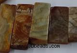 CTD2689 Top drilled 16*22mm - 16*55mm rectangle agate beads