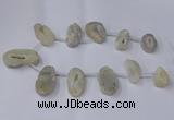 CTD2710 15.5 inches 20*30mm - 35*45mm freeform druzy agate beads