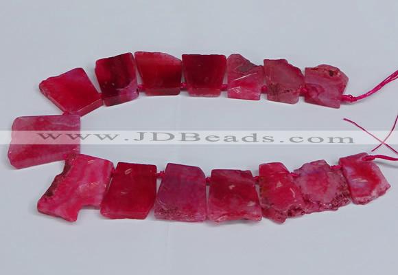 CTD2757 Top drilled 25*30mm - 35*45mm freeform agate beads