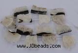 CTD2763 Top drilled 30*40mm - 35*45mm freeform druzy agate beads