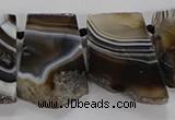 CTD2770 Top drilled 25*30mm - 35*40mm freeform line agate beads