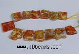 CTD2832 Top drilled 25*30mm - 35*45mm freeform agate beads