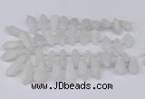 CTD2860 Top drilled 15*20mm - 22*50mm sticks plated quartz beads