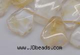 CTD302 Top drilled 15*20mm - 20*25mm freeform citrine gemstone beads