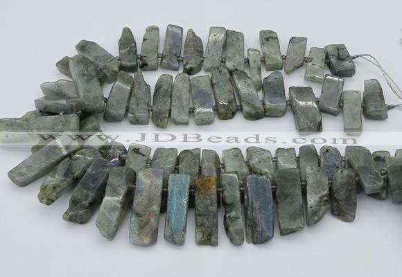 CTD331 Top drilled 10*20mm - 12*35mm sticks labradorite beads