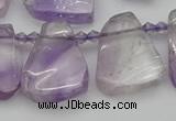 CTD336 Top drilled 15*20mm - 25*30mm freeform amethyst beads