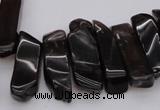 CTD350 Top drilled 10*28mm - 10*50mm wand smoky quartz beads