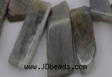 CTD358 Top drilled 10*25mm - 10*50mm wand labradorite beads