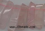 CTD361 Top drilled 10*28mm - 10*50mm wand rose quartz beads