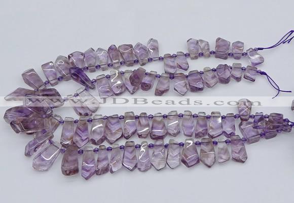 CTD3620 Top drilled 8*15mm - 16*30mm sticks natural ametrine beads